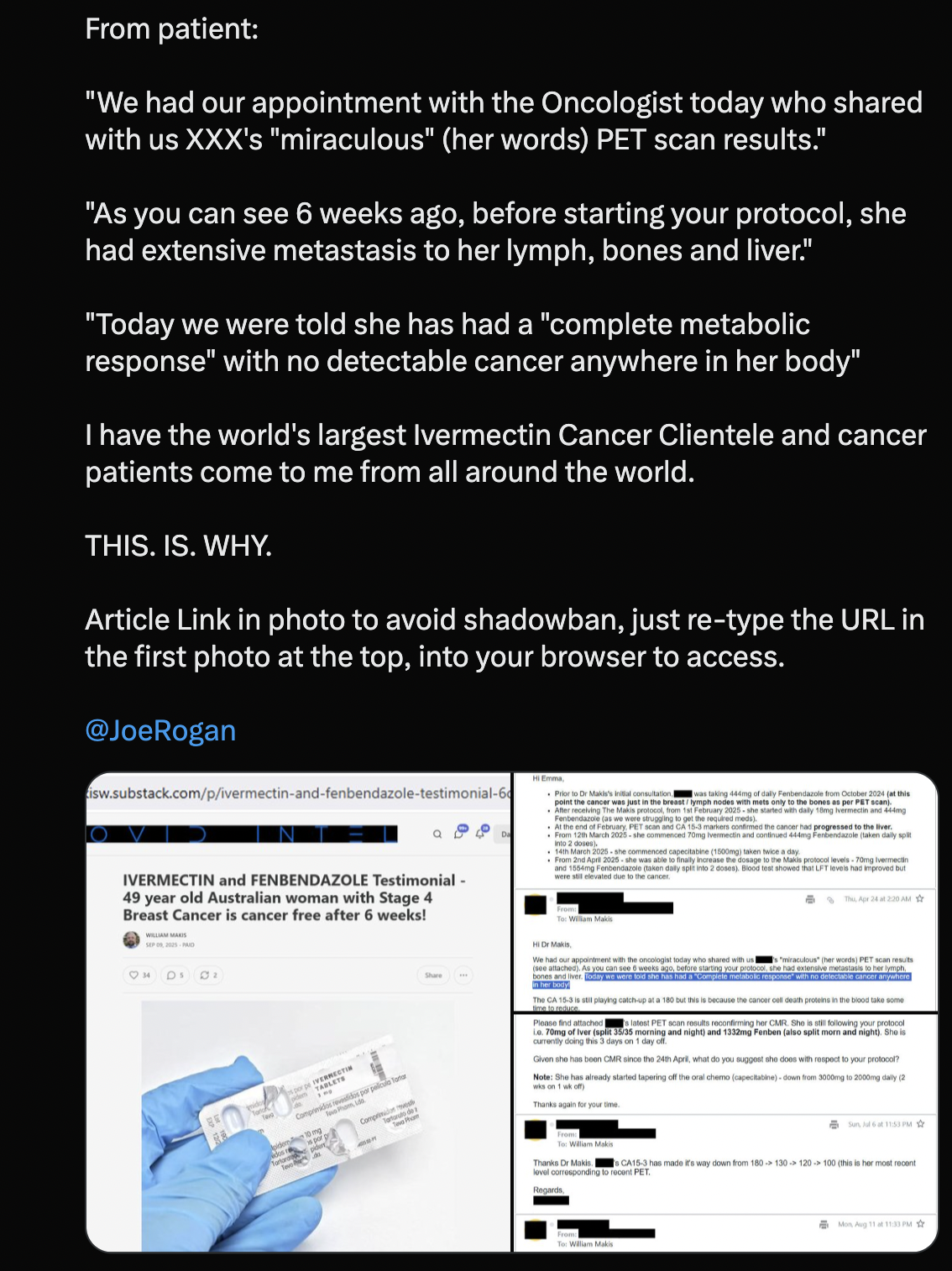 cancer healing testimonial