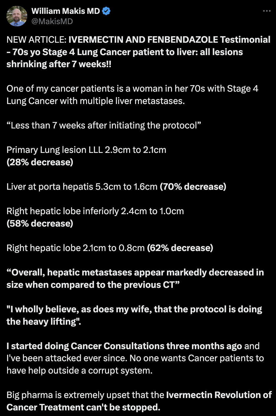 cancer healing testimonial