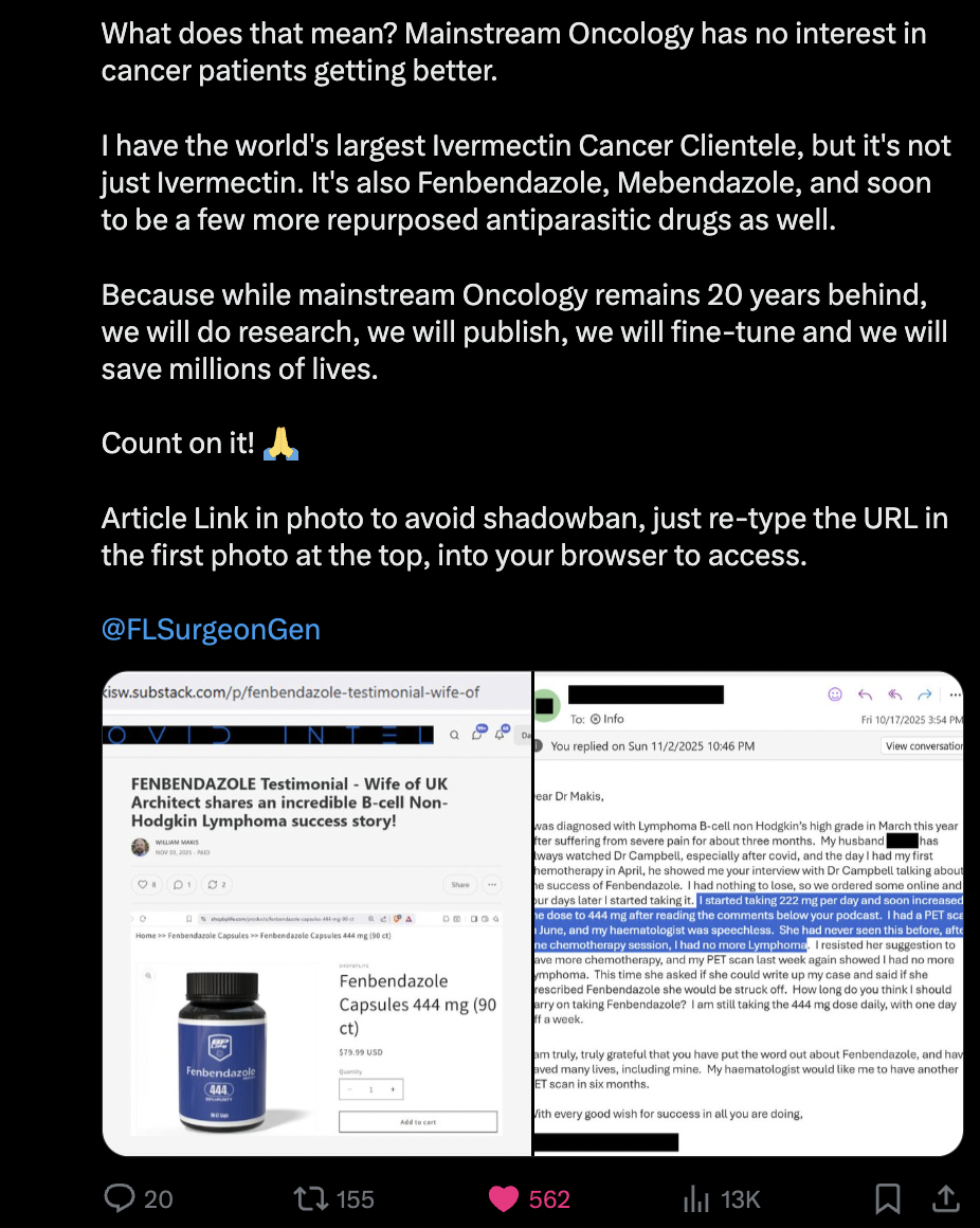 cancer healing testimonial