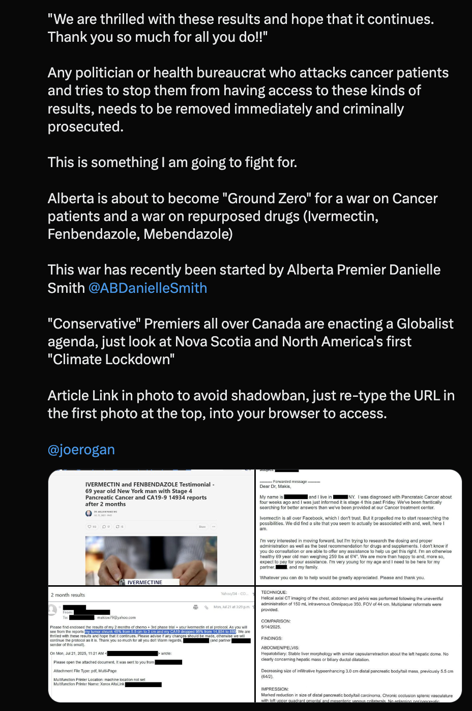 cancer healing testimonial