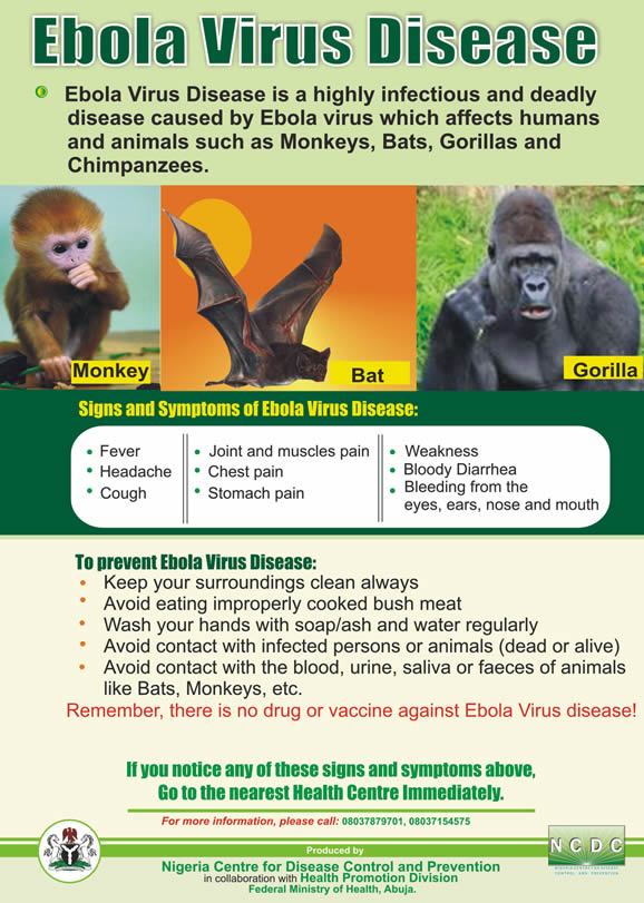 Nigerian Ministry of Health IEC Ebola Info Poster